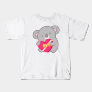 Cute Valentine’s Day Chocolate Box Koala Kids T-Shirt